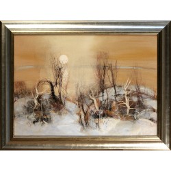 Ervin Balogh: Winter twilight - 50x70cm