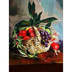 Alim Adilov: Fruit basket - 50x40cm