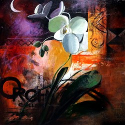 Alim Adilov: Orchideák II. - 50x50cm