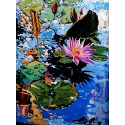 Alim Adilov: Water lily II. - 60x40cm
