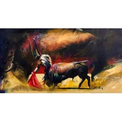 Alim Adilov: The bullfighter - 50x100cm