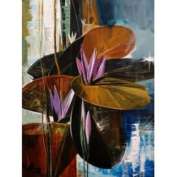 Alim Adilov: Water lily - 60x40cm