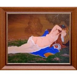 Tair Baltabaj: Resting nude - 40x50 cm