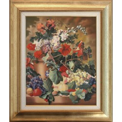 Endre Sógor: Kolorowe kwiaty - 50x40cm